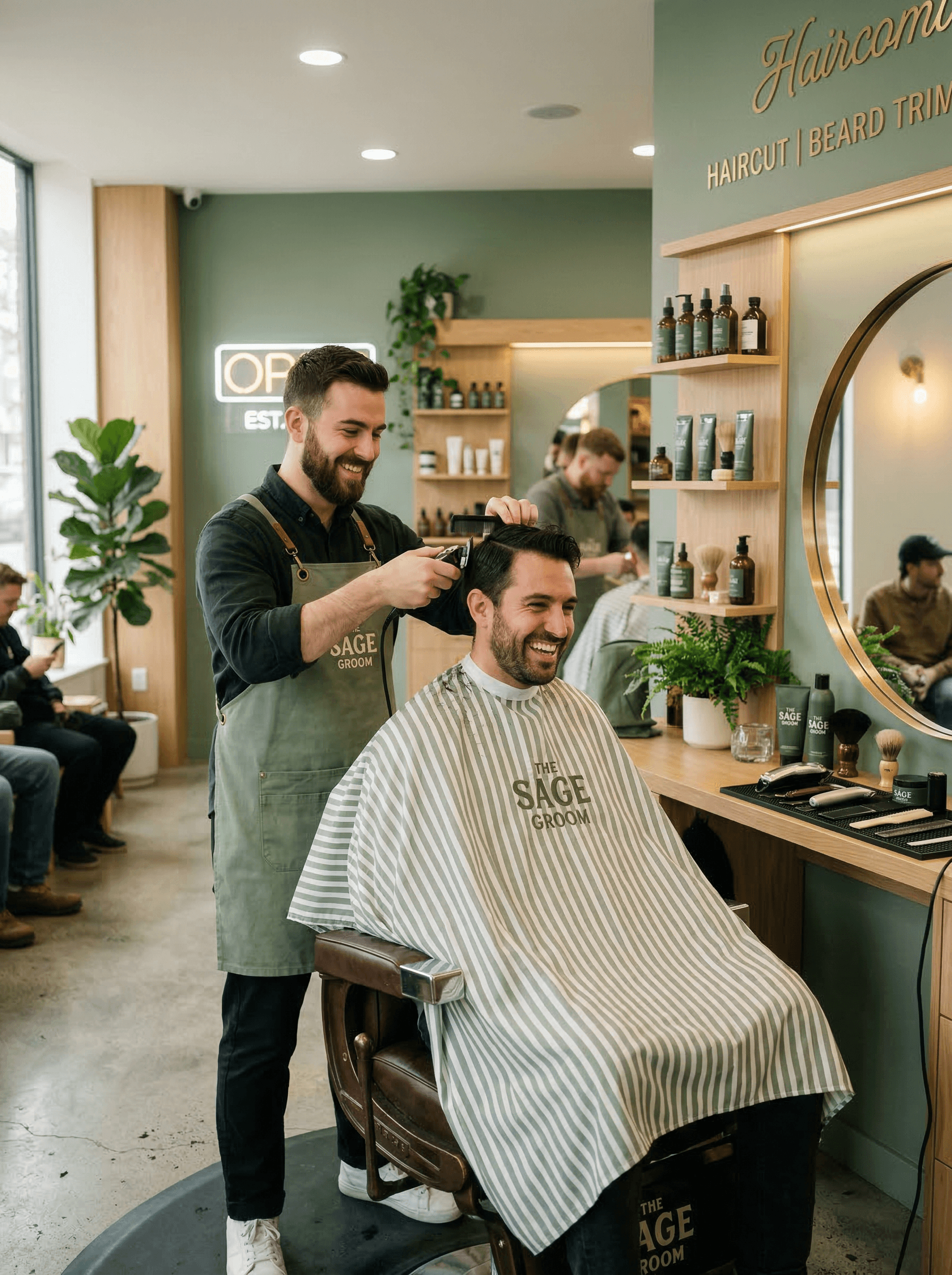 Beauty business owner managing appointments with Harmelix